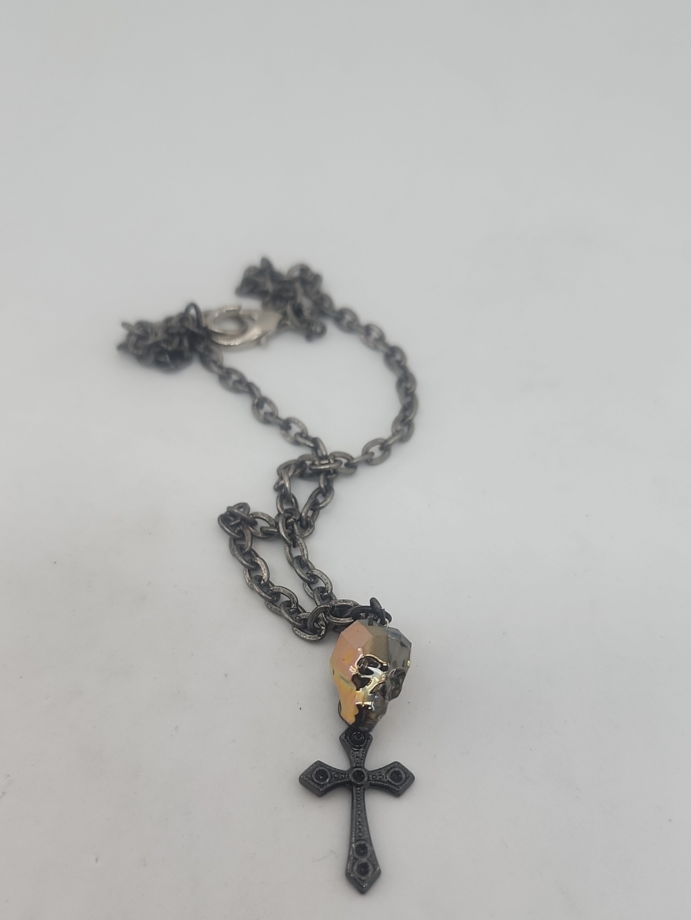 GASOLINE GLAMOUR BADLANDS VOLACNO SKULL & CROSS NECKLACE💀☠️